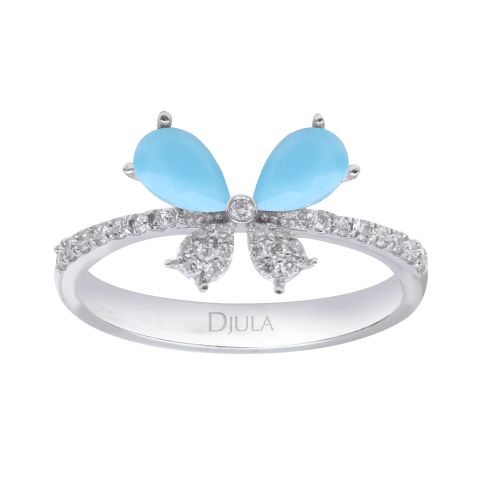 DJULA BAGUE PAPILLON 2 TURQUOISES