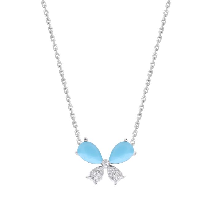 DJULA COLLIER PAPILLON 2 TURQUOISES