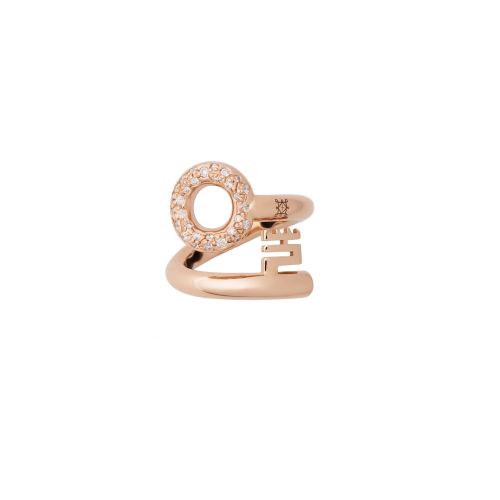 LA MARGINEDA MEDIEVAL JEWELS PINK GOLD RING WITH DIAMONDS