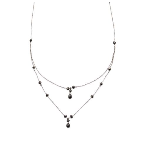 CERVERA PETIT FOUR BLACK DIAMONDS NECKLACE