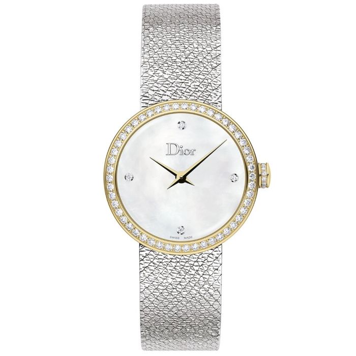 D DE DIOR 25MM GOLD BEZEL DIAMONDS