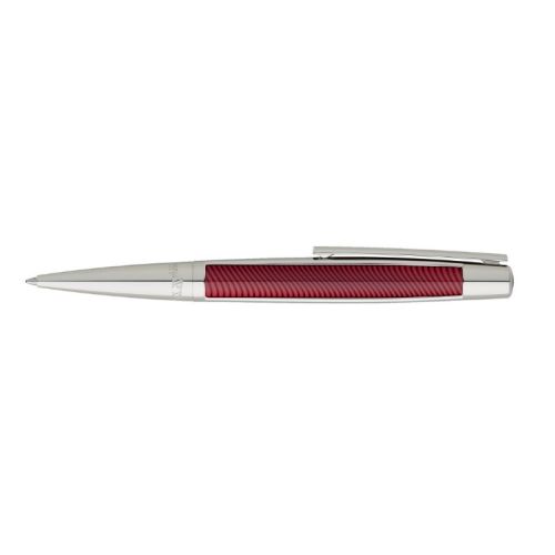 S.T. DUPONT STYLO BILLE DÉFI VIBRATION PALLADIUM ROUGE