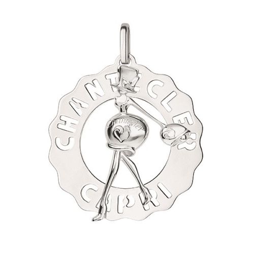 CHANTECLER LOGO GRANDE MADAME CLOCHETTE CIONDOLO IN ARGENTO