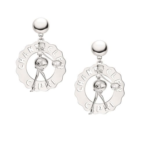 CHANTECLER LOGO MONORECCHINO MADAME CLOCHETTE IN ARGENTO