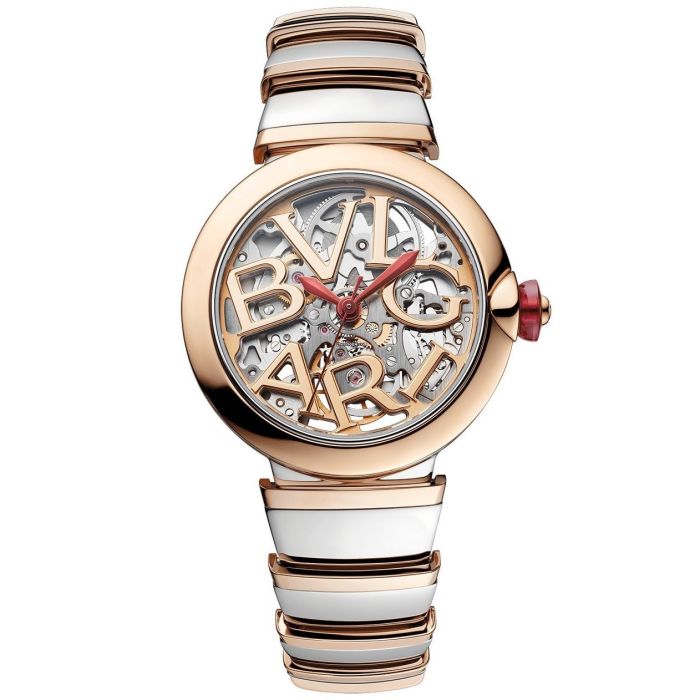 BULGARI LUCEA SKELETON 33MM PINK GOLD