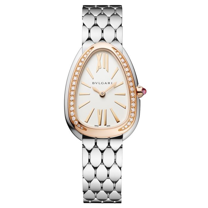 BULGARI SERPENTI SEDUTTORI 33MM PINK GOLD BEZEL DIAMONDS