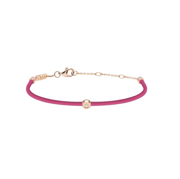 DJULA BRACELET SCOUBIDOU FLUO ROSE DIAMANTS