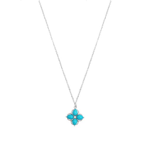 DJULA COLLIER TREFLE 4 TURQUOISES