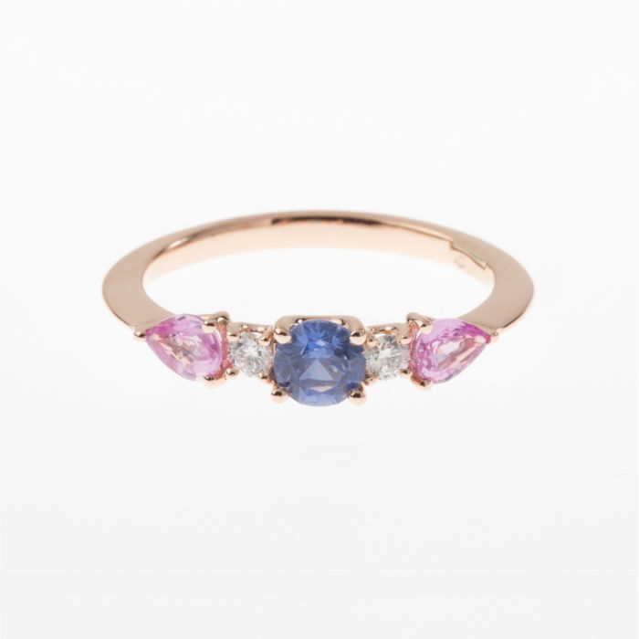 PONS & BARTUMEU ANELL SAFIR ROSA I BLAU I DIAMANTS