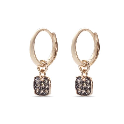 CERVERA TAGS EARRINGS BROWN DIAMONDS