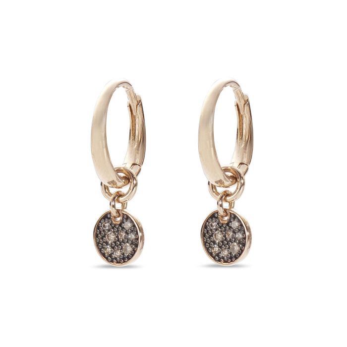 CERVERA TAGS EARRINGS BROWN DIAMONDS