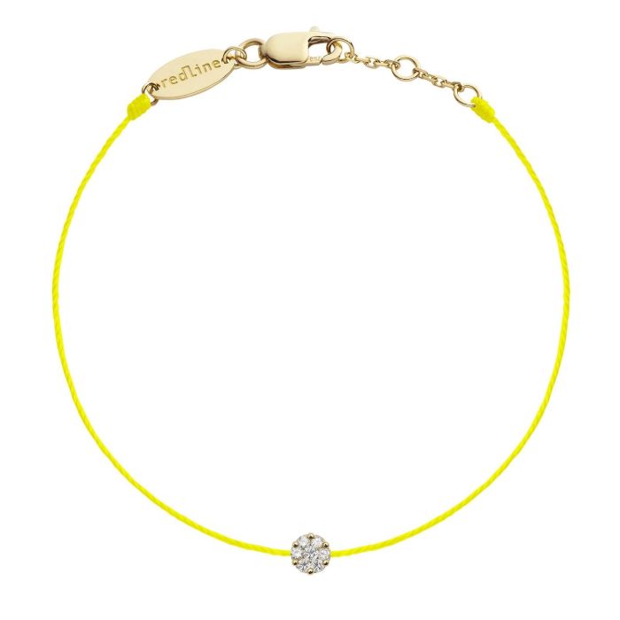 RED LINE ILLUSION BRACELET JAUNE FLUO DIAMANTS