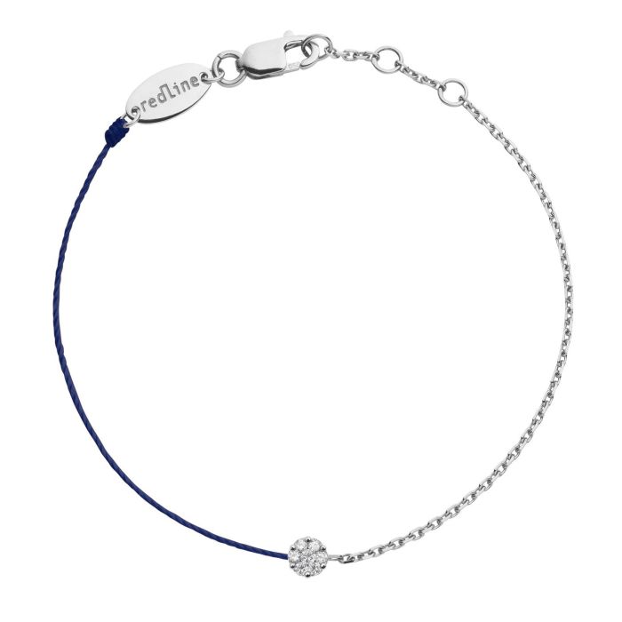 RED LINE ILLUSION DOUBLE BRACELET BLEU DIAMANTS