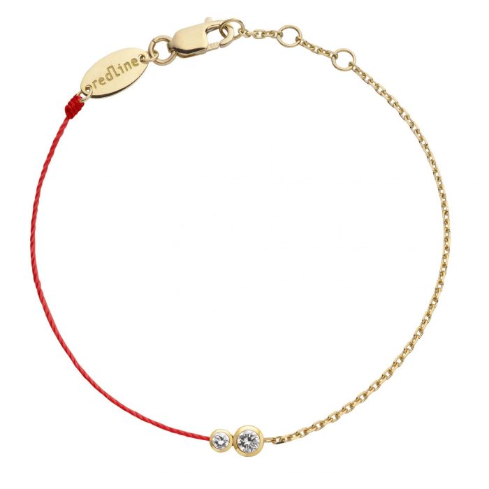 RED LINE INFINITE DOUBLE BRACELET ROUGE DIAMANTS