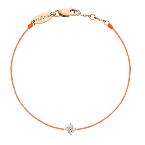 RED LINE SHINY BRACELET ORANGE DIAMANTS