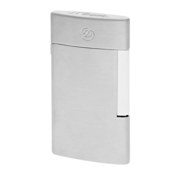 S.T DUPONT BRIQUET E-SLIM CHROME BROSSÉ