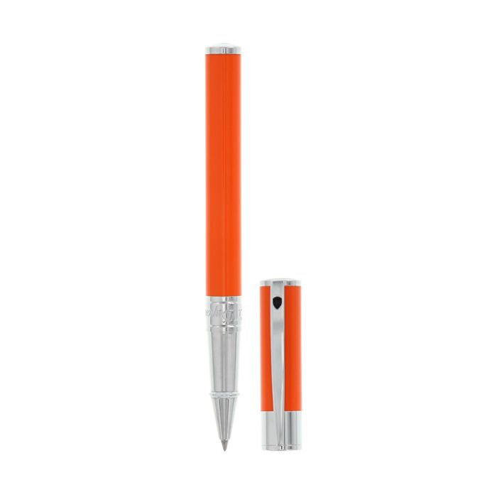 S.T DUPONT ROLLER D-INITIAL ORANGE & CHROME