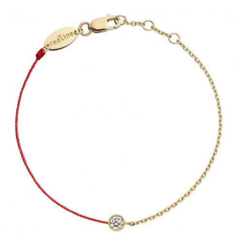 RED LINE ILLUSION DOUBLE BRACELET ROUGE OR JAUNE DIAMANTS