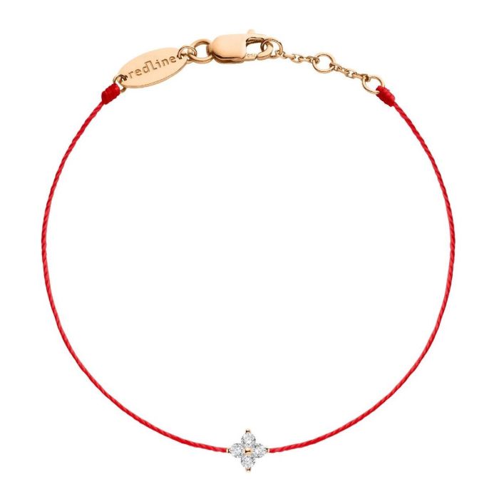 RED LINE SHINY BRACELET ROUGE OR ROSE DIAMANT