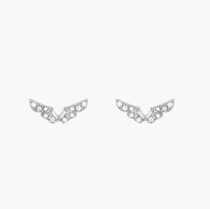 DJULA BOUCLES D'OREILLES AILES D'ANGES DIAMANTS