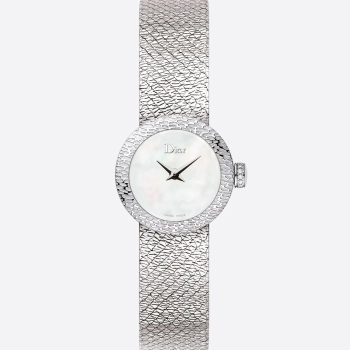 D DE DIOR SATINE 19MM MOTHER OF PEARL DIAMONDS