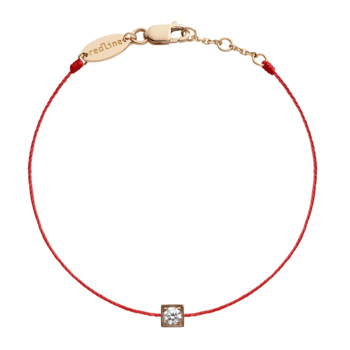 RED LINE CUBE FEMME BRACELET ROUGE OR ROSE DIAMANT