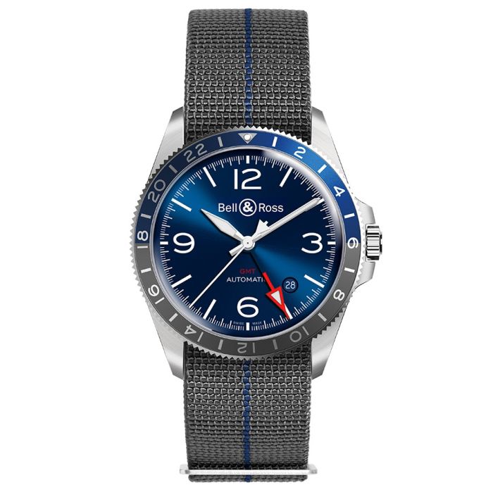 BELL & ROSS BR V2-93 GMT BLUE 41MM