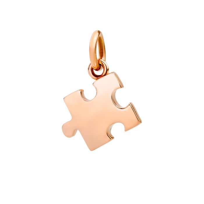 DODO CIONDOLO PUZZLE "DX" ORO ROSATO