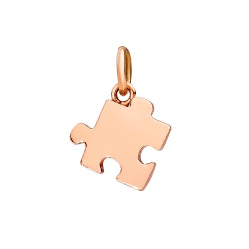 DODO CIONDOLO PUZZLE "B" ORO ROSATO