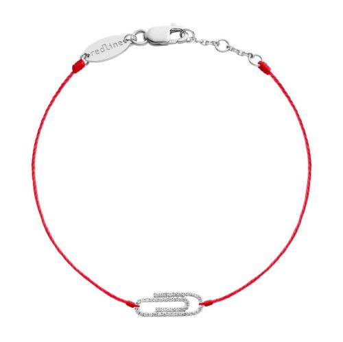 RED LINE TROMBONE DE LUXE BRACELET OR BLANC DIAMANTS