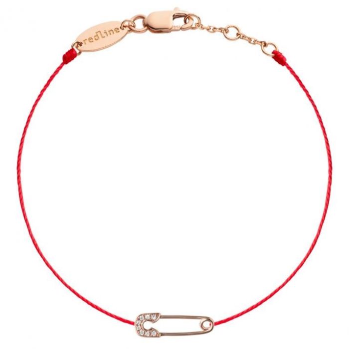 RED LINE ANGE BRACELET OR ROSE DIAMANTS