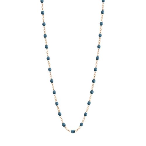 GIGI CLASSIQUE COLLIER OR ROSE BLEU CÉLESTE 42CM