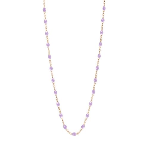 GIGI CLASSIQUE COLLIER OR ROSE PARME 42CM