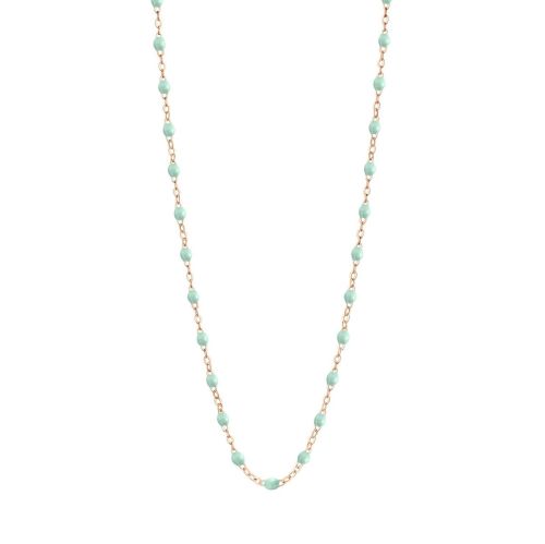 GIGI CLASSIQUE COLLIER OR ROSE JADE 42CM