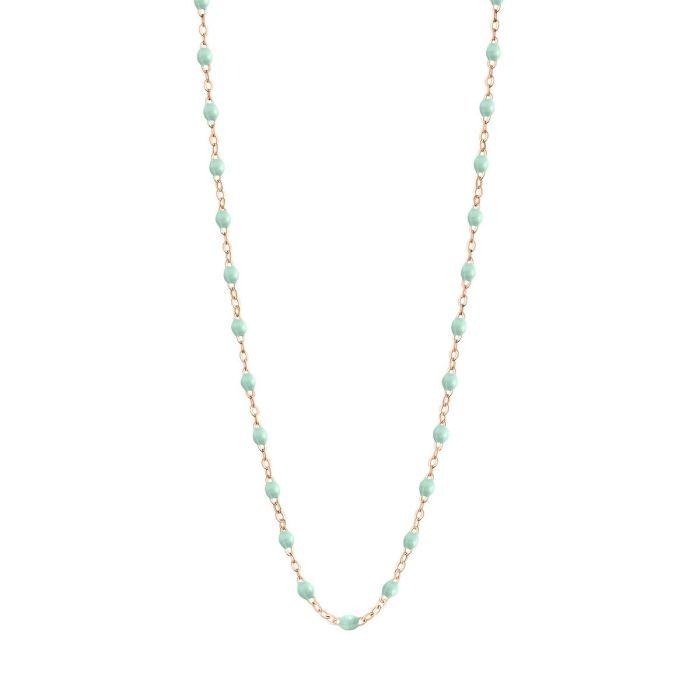 GIGI CLASSIQUE COLLIER OR ROSE JADE 42CM