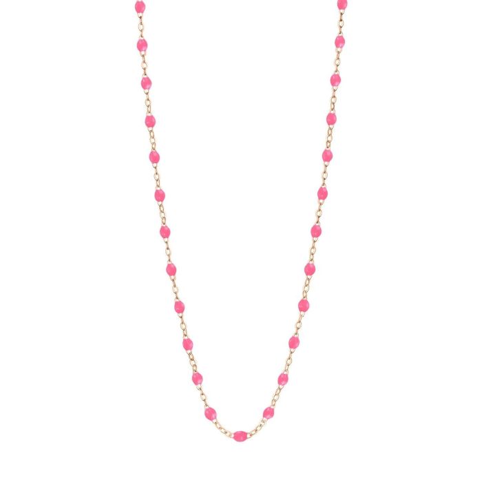 GIGI CLASSIQUE COLLIER OR ROSE FLUO