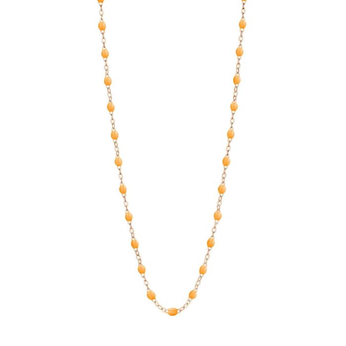 GIGI CLASSIQUE COLLIER OR ROSE MANDARINE 42CM