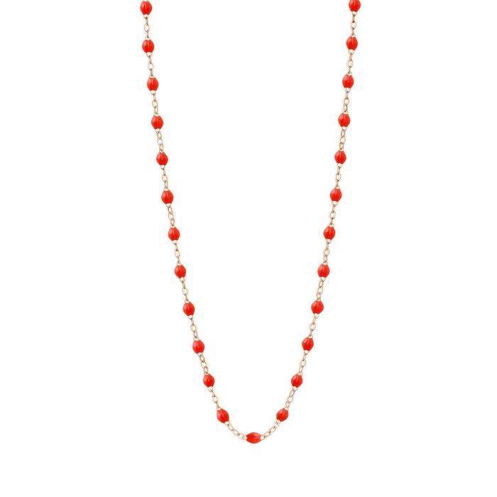 GIGI CLASSIQUE COLLIER OR ROSE CORAIL 42CM