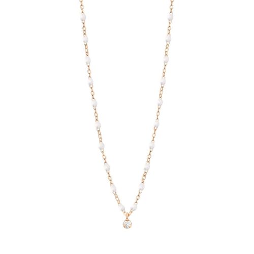 GIGI SUPRÊME COLLIER OR ROSE BLANCHE DIAMANT 42CM