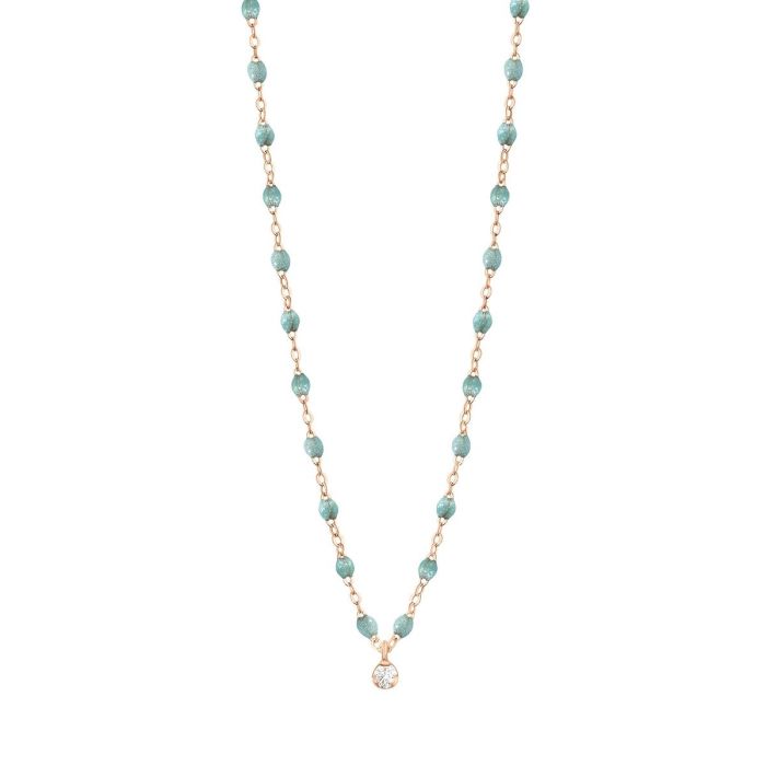 GIGI SUPRÊME COLLIER OR ROSE GLACIER DIAMANT 42CM