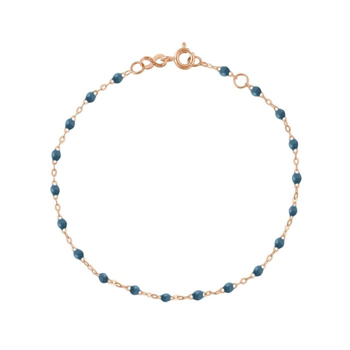 GIGI CLASSIQUE BRACELET OR ROSE BLEU CÉLESTE 17CM