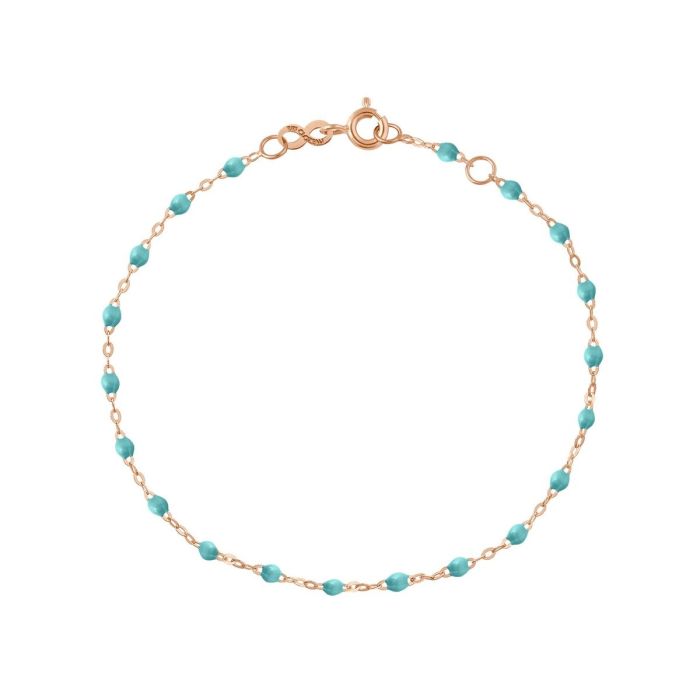 GIGI CLASSIQUE BRACELET OR ROSE TURQUOISE VERT 17CM