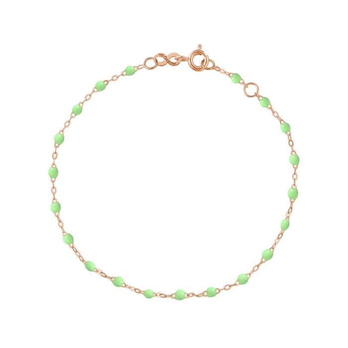 GIGI CLASSIQUE BRACELET OR ROSE VERT ANÍS 17CM