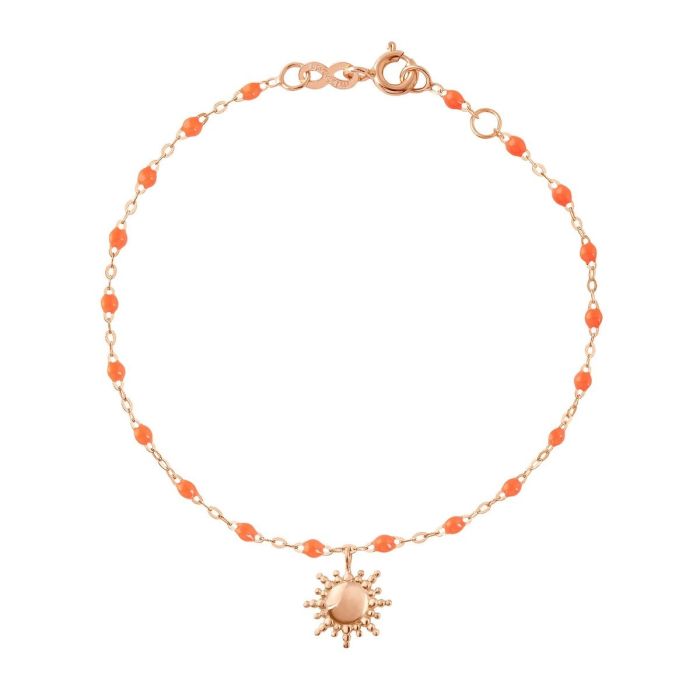 GIGI CLASSIQUE BRACELET OR ROSE SOLEIL ORANGE FLUO 17CM