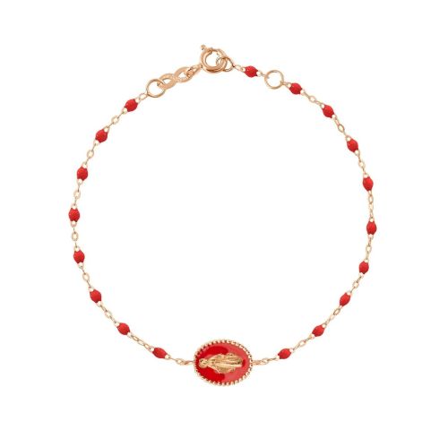 GIGI CLASSIQUE BRACELET OR ROSE MADONE COQUELICOT 17CM