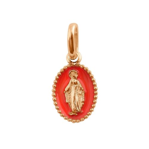 GIGI PENDENTIF OR ROSE MADONE CORAIL