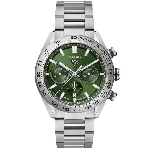 TAG HEUER CARRERA CALIBRE HEUER 02 44MM GREEN CHRONO