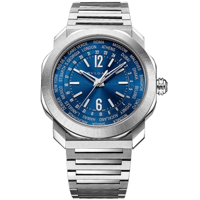 BULGARI OCTO ROMA WORLDTIMER 41MM BLUE