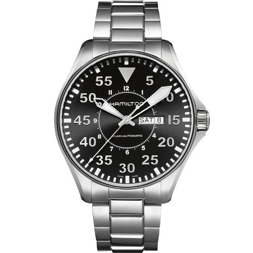 HAMILTON KHAKI AVIATION PILOT DAY DATE 46 MM