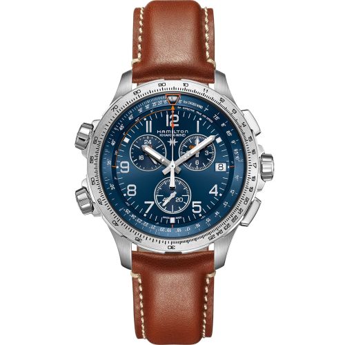 HAMILTON KHAKI AVIATION X-WIND GMT CHRONO QUARTZ 46 MM